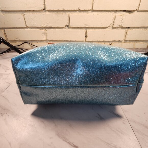 Like New Kate Spade Mavis Street Jeralyn Lakesedge Blue Glitter Tote Bag Purse - Picture 6 of 12